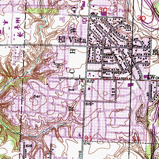 Topographic Map of Wardcliffe Shopping Center, IL