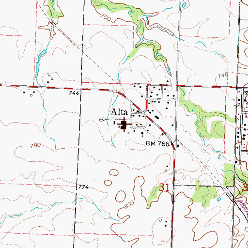 Topographic Map of Wilder-Waite Elementary School, IL
