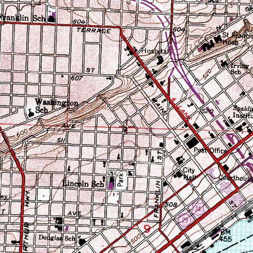Topographic Map of Zion Baptist Church, IL
