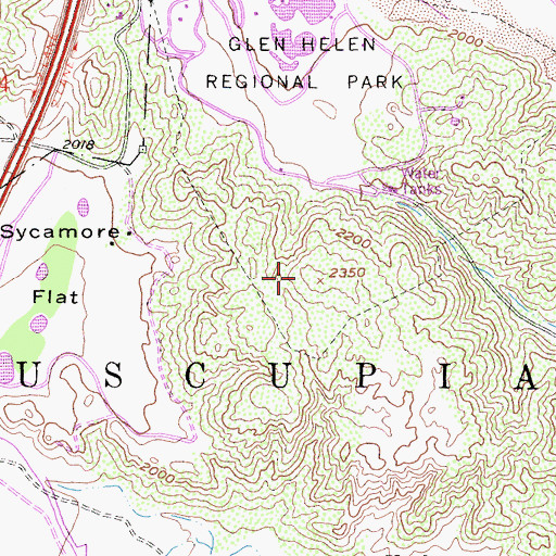 Topographic Map of Mormon Battalion Mountain, CA
