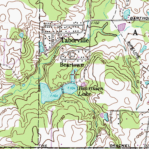 Topographic Map of Upper Bear Lake, OH