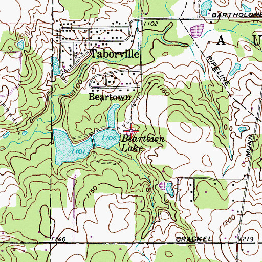 Topographic Map of Minnow Pond, OH