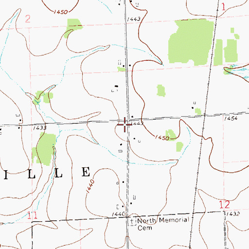 Topographic Map of Cleveland School (historical), WI