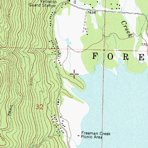 Topographic Map of Lost Creek, CO
