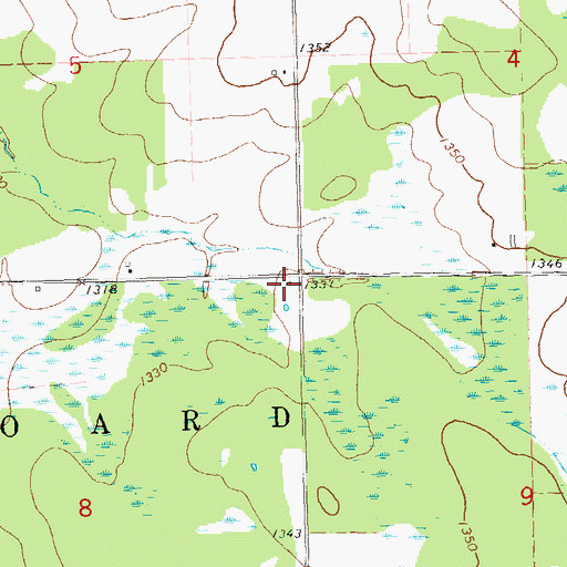 Topographic Map of Elmhurst School (historical), WI