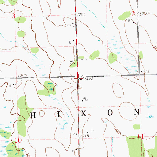 Topographic Map of White School (historical), WI