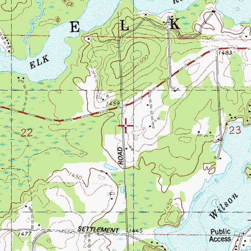 Topographic Map of Arbutus Hill School (historical), WI