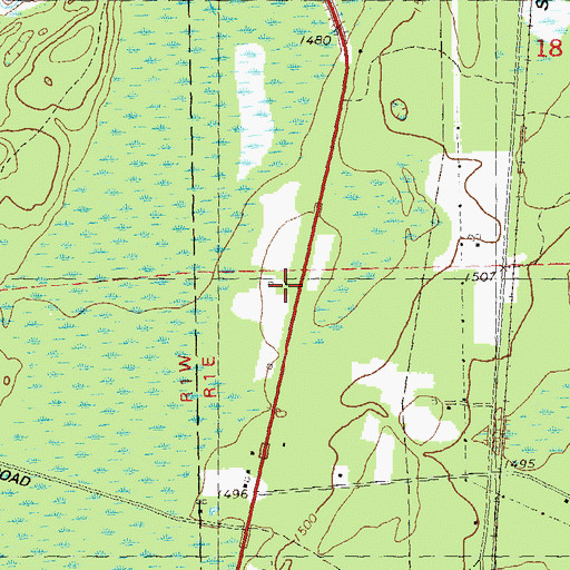 Topographic Map of Edgewood School (historical), WI