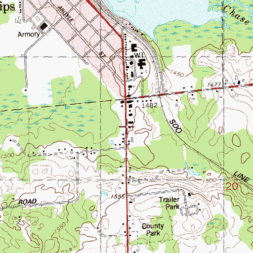 Topographic Map of Excelsior School (historical), WI