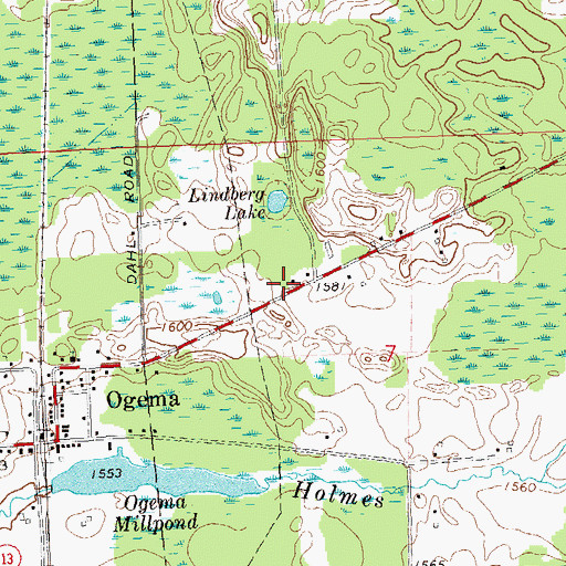 Topographic Map of Forest Hill School (historical), WI