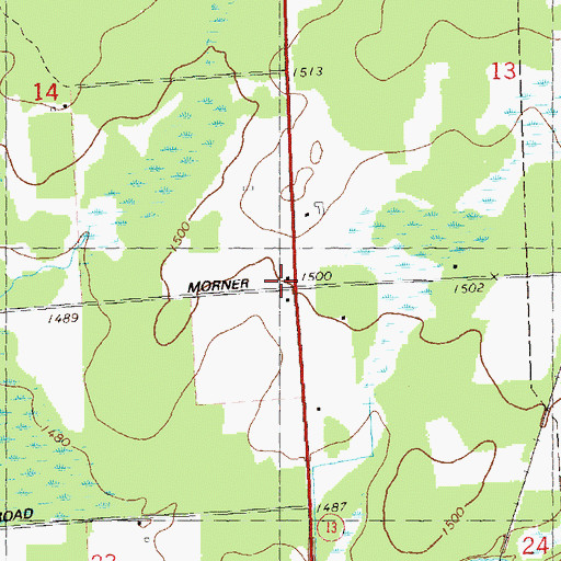 Topographic Map of Horner School (historical), WI
