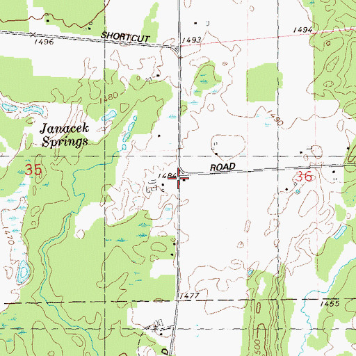 Topographic Map of Kerr Slashing School (historical), WI