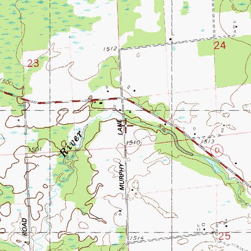 Topographic Map of Little Elk School (historical), WI