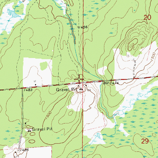 Topographic Map of Maple Grove School (historical), WI