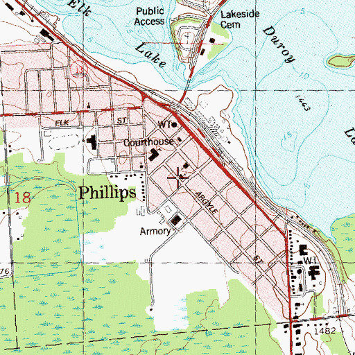 Topographic Map of Our Lady of the North Church, WI