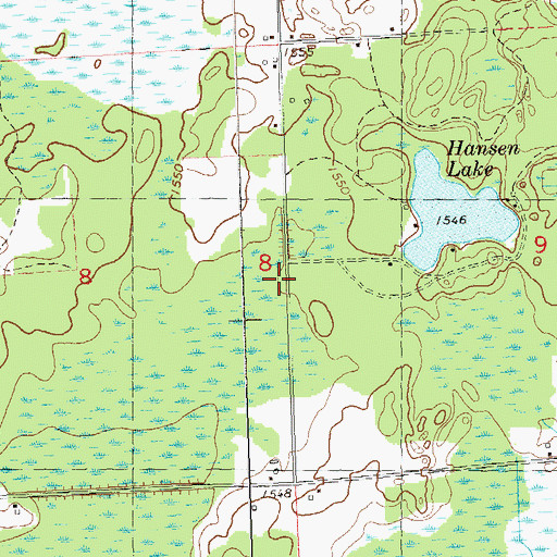 Topographic Map of Pershing School (historical), WI