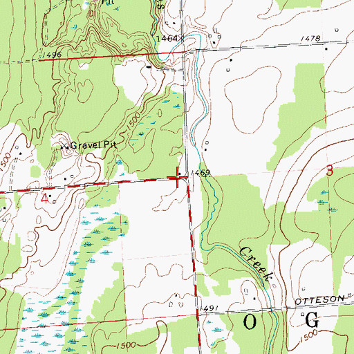Topographic Map of Pinewood School (historical), WI