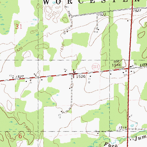 Topographic Map of Pioneer School (historical), WI