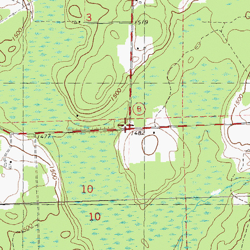 Topographic Map of Pleasant View School (historical), WI