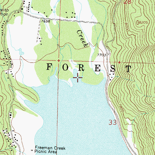 Topographic Map of Grimes Creek, CO