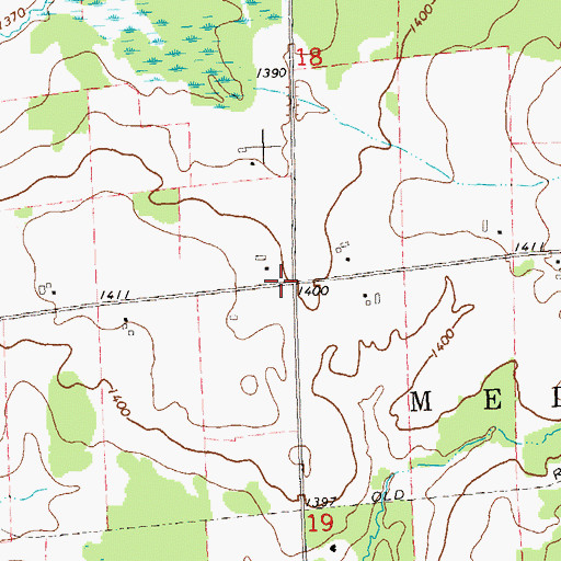Topographic Map of Farm View School (historical), WI