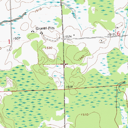 Topographic Map of Frey School (historical), WI