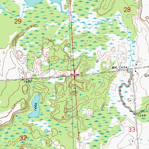 Topographic Map of Hillcrest School (historical), WI