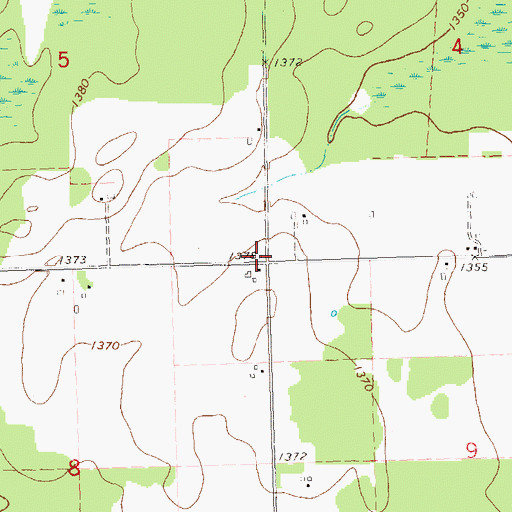 Topographic Map of Larson School (historical), WI