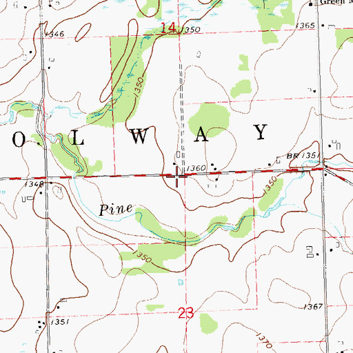 Topographic Map of Lincoln School (historical), WI