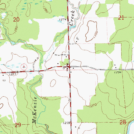 Topographic Map of Maplehurst, WI