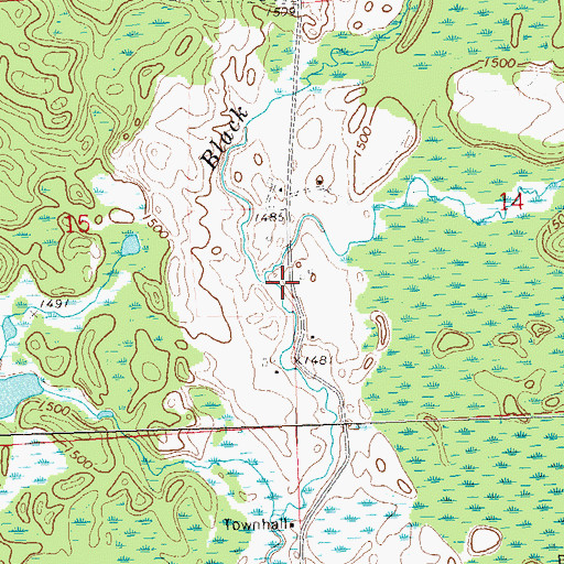 Topographic Map of Winding Brook School (historical), WI