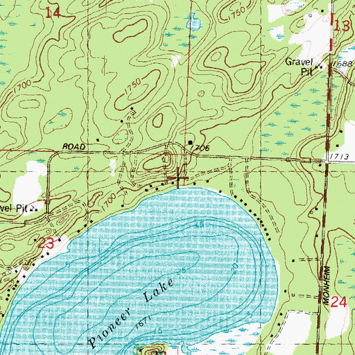 Topographic Map of Augustus Adolphus Church, WI