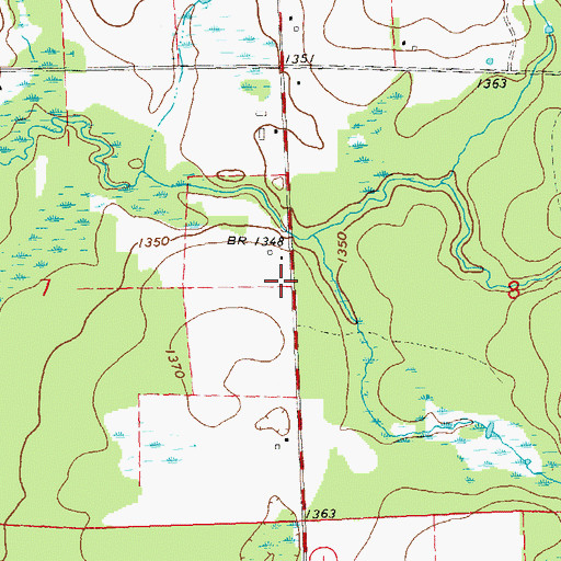 Topographic Map of Fairview School (historical), WI