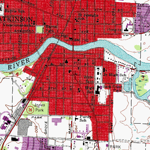 Topographic Map of First Church of Christ Scientist, WI