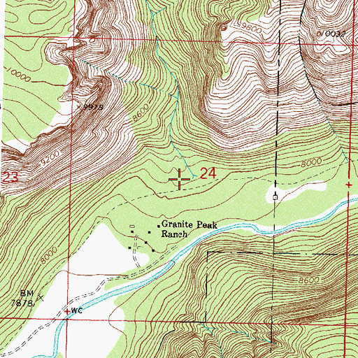 Topographic Map of Indian Creek, CO