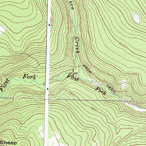 Topographic Map of Mosca Creek, CO