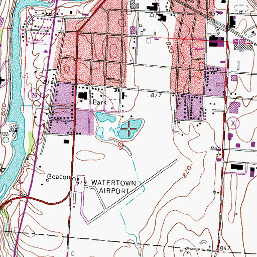 Topographic Map of Lake Victoria, WI