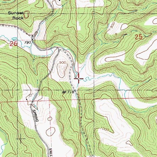 Topographic Map of Irish Hollow, WI