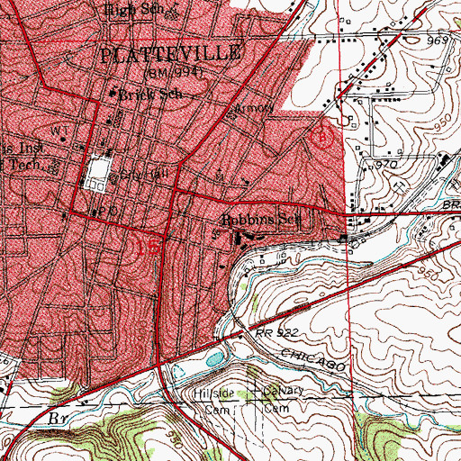 Topographic Map of Jamison Museum, WI
