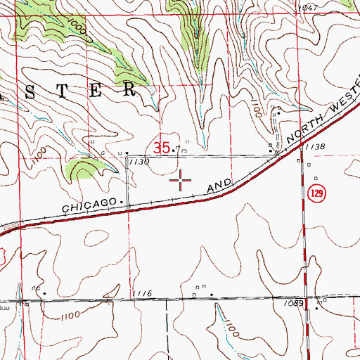 Topographic Map of Lancaster Industrial Park, WI