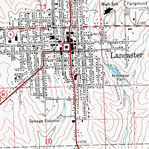 Topographic Map of Grant Regional Health Center, WI