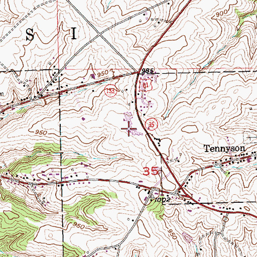 Topographic Map of Potosi Elementary School, WI