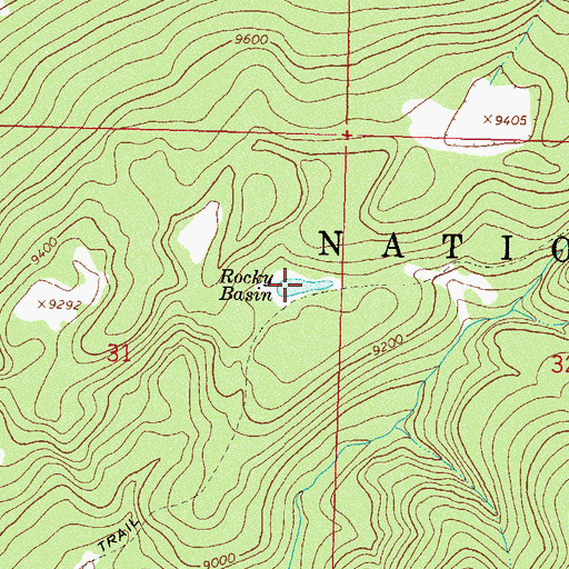 Topographic Map of Rocky Basin, CO