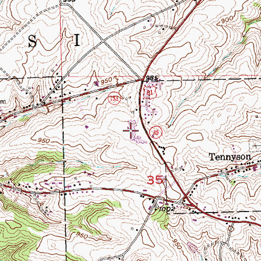 Topographic Map of Potosi High School, WI