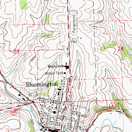 Topographic Map of River Ridge Middle School, WI