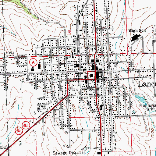 Topographic Map of Saint Clements Church, WI