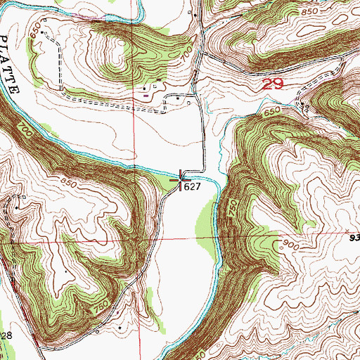 Topographic Map of Steinback Bridge, WI