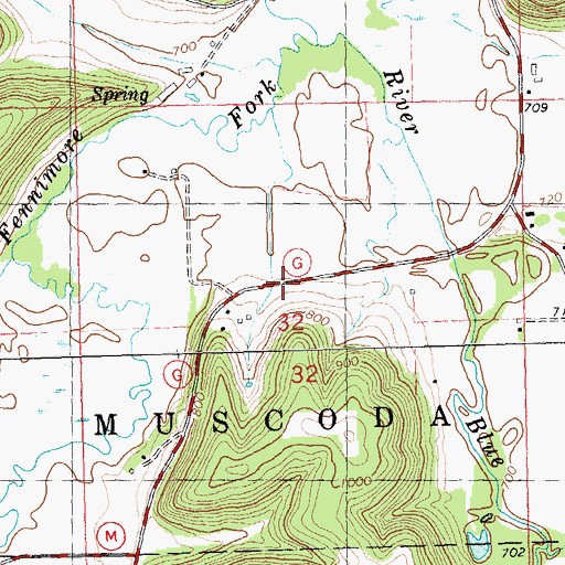 Topographic Map of Black School (historical), WI