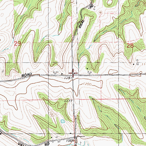 Topographic Map of Breezy Point School (historical), WI