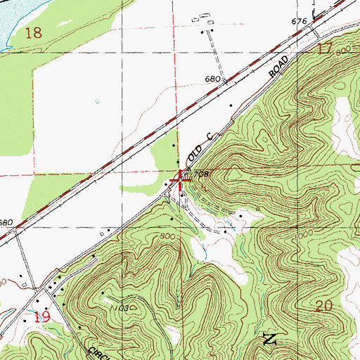 Topographic Map of Flynn School (historical), WI